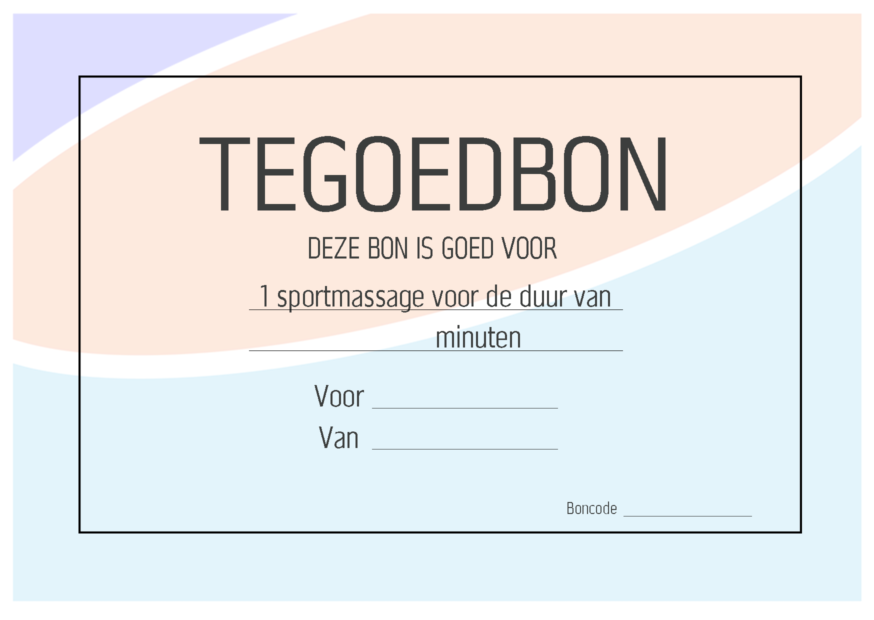 Cadeaubon Sportmassage BolswardAchterzijde